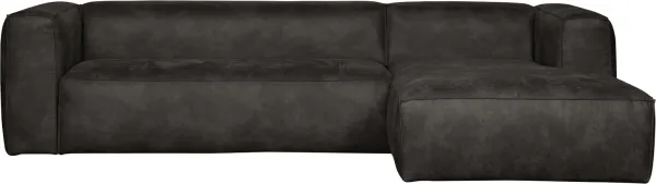 Bean, Kulmasohva oikealle, musta, H73x175x305 cm, nahka