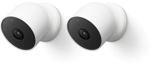 Google Nest Cam - Akku Ulkokäyttöön/Sisäkäyttöön Turvakamera 2-Pakkaus