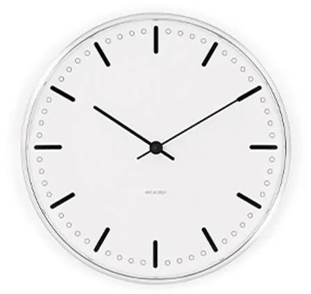Arne Jacobsen City Hall Seinäkello - Ø:29 cm - Valkoinen
