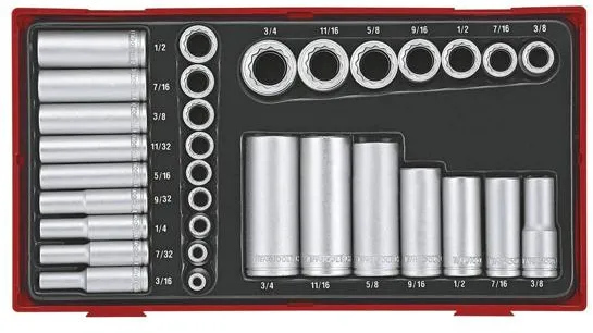 Teng Tools hylsysarja 1/4-3/8 tuumaa - 32-osainen